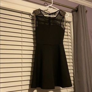 Little Black Dress with Metal Accents